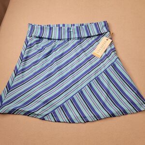 Tehama Skirt Striped Two Tone Blue Aqua  Size Medium